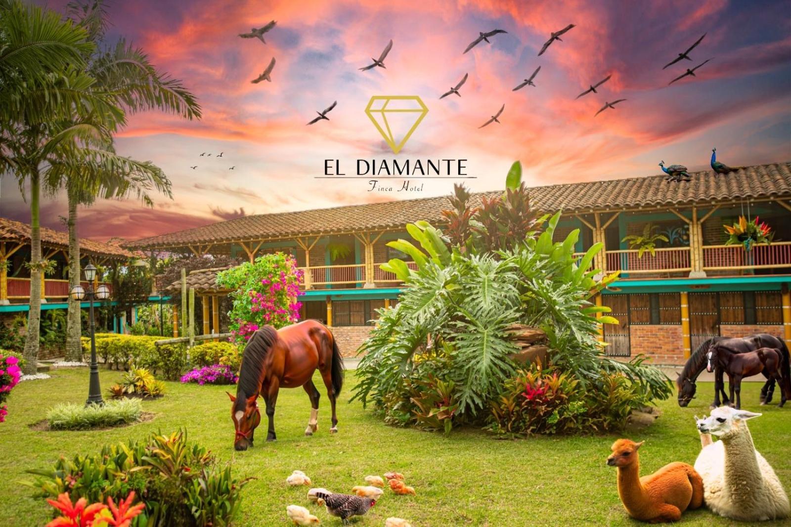Finca Hotel El Diamante Calarcá Kültér fotó